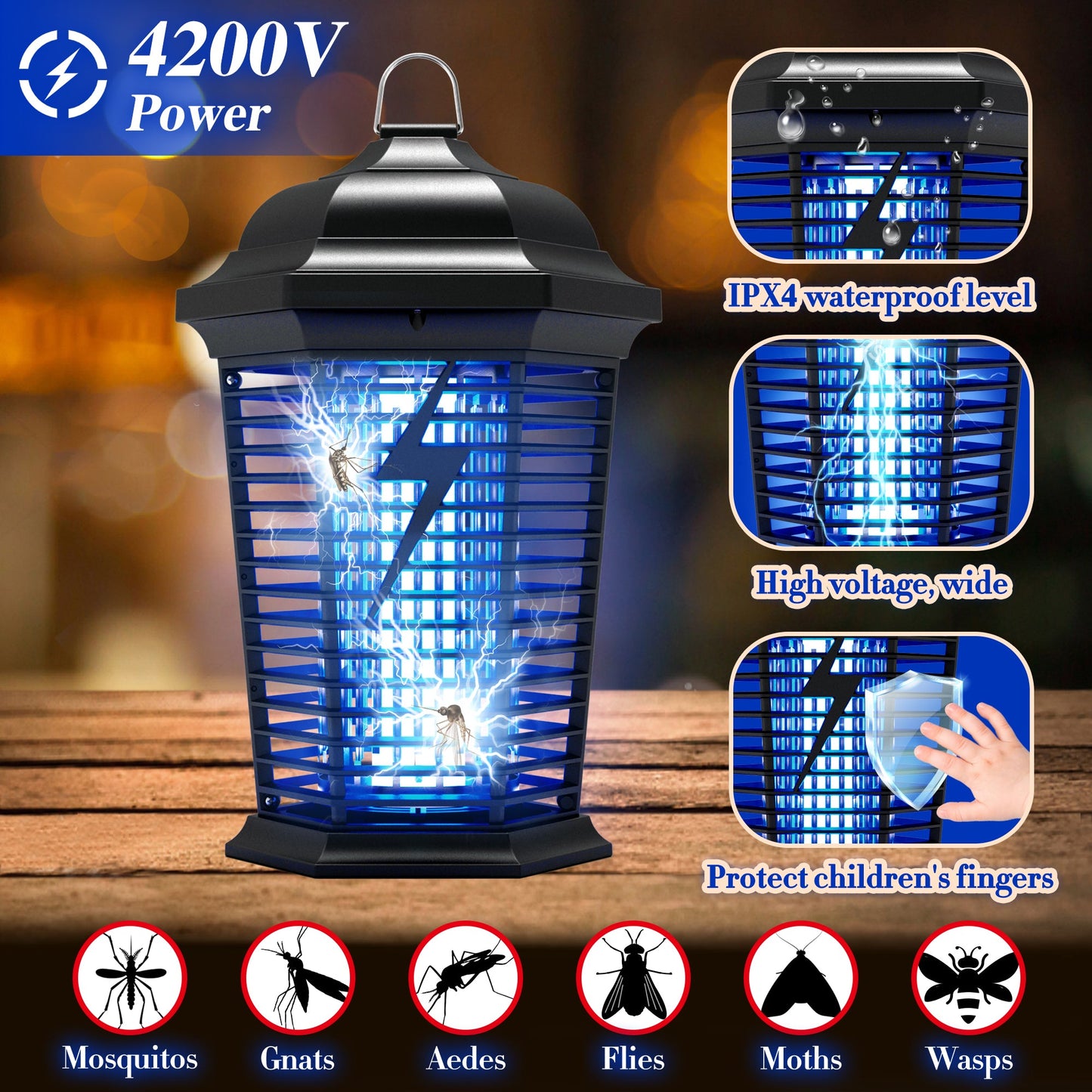AOSION Electric Bug Zapper for Indoor& Outdoor