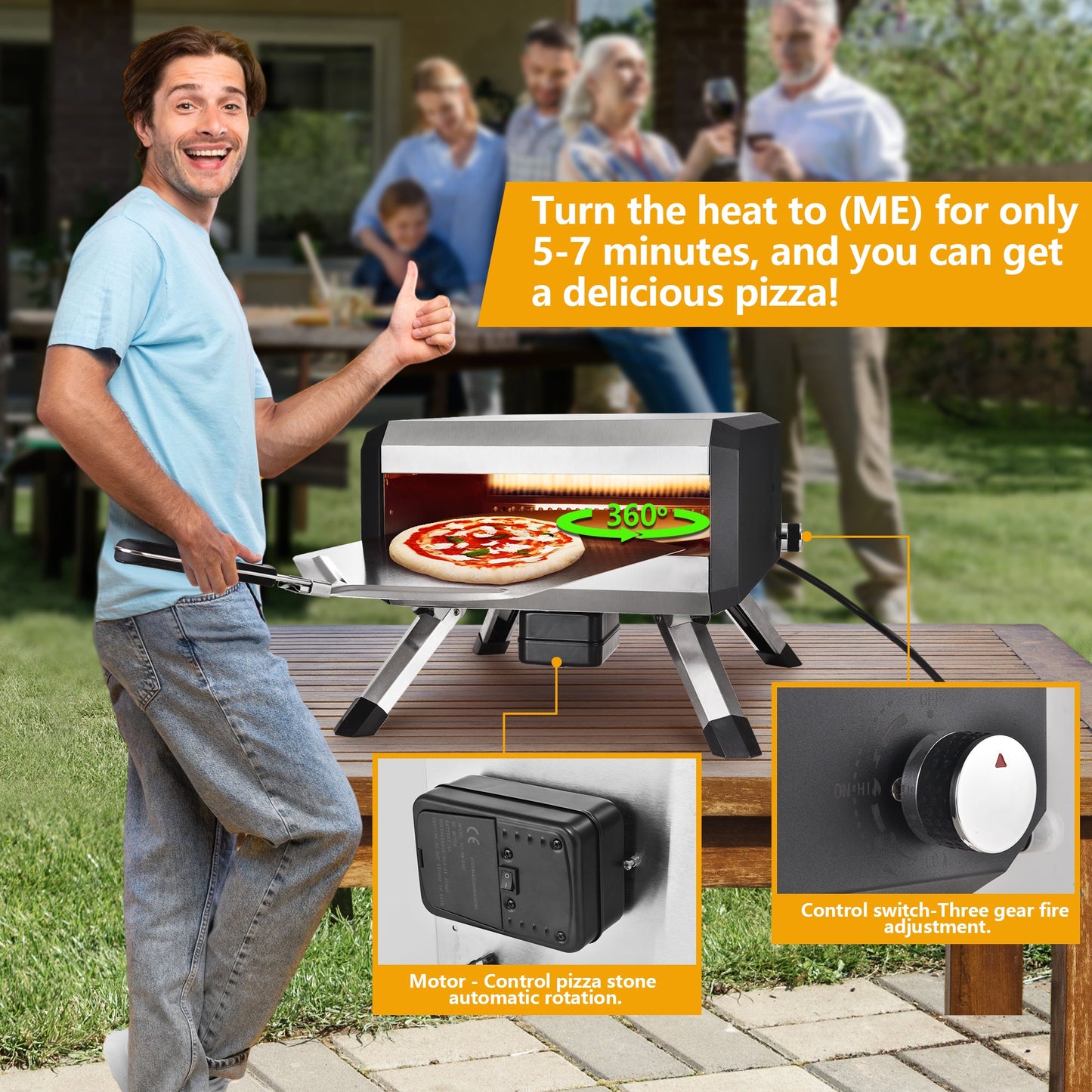 AOSION Outdoor Propane Pizza Oven