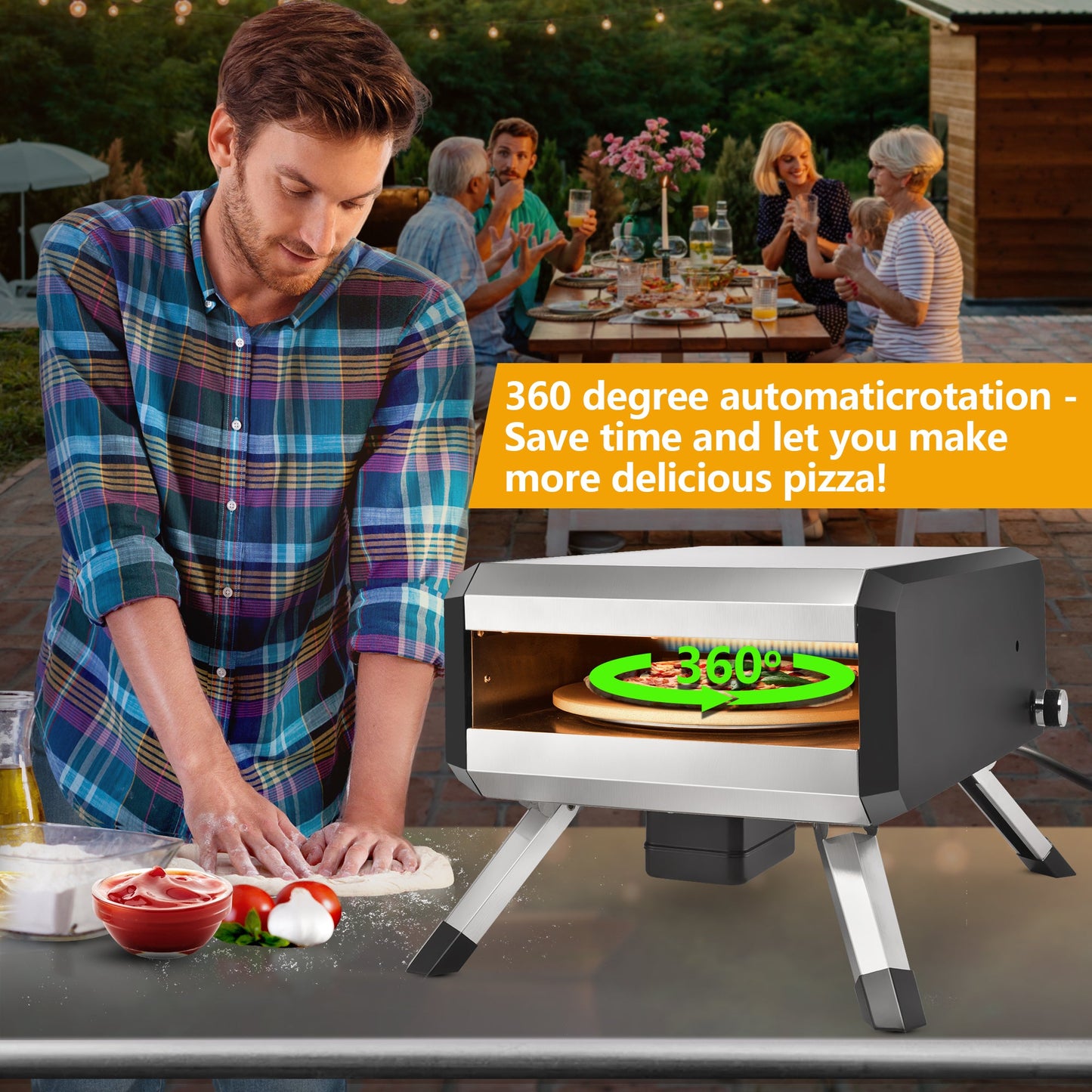 AOSION Outdoor Propane Pizza Oven
