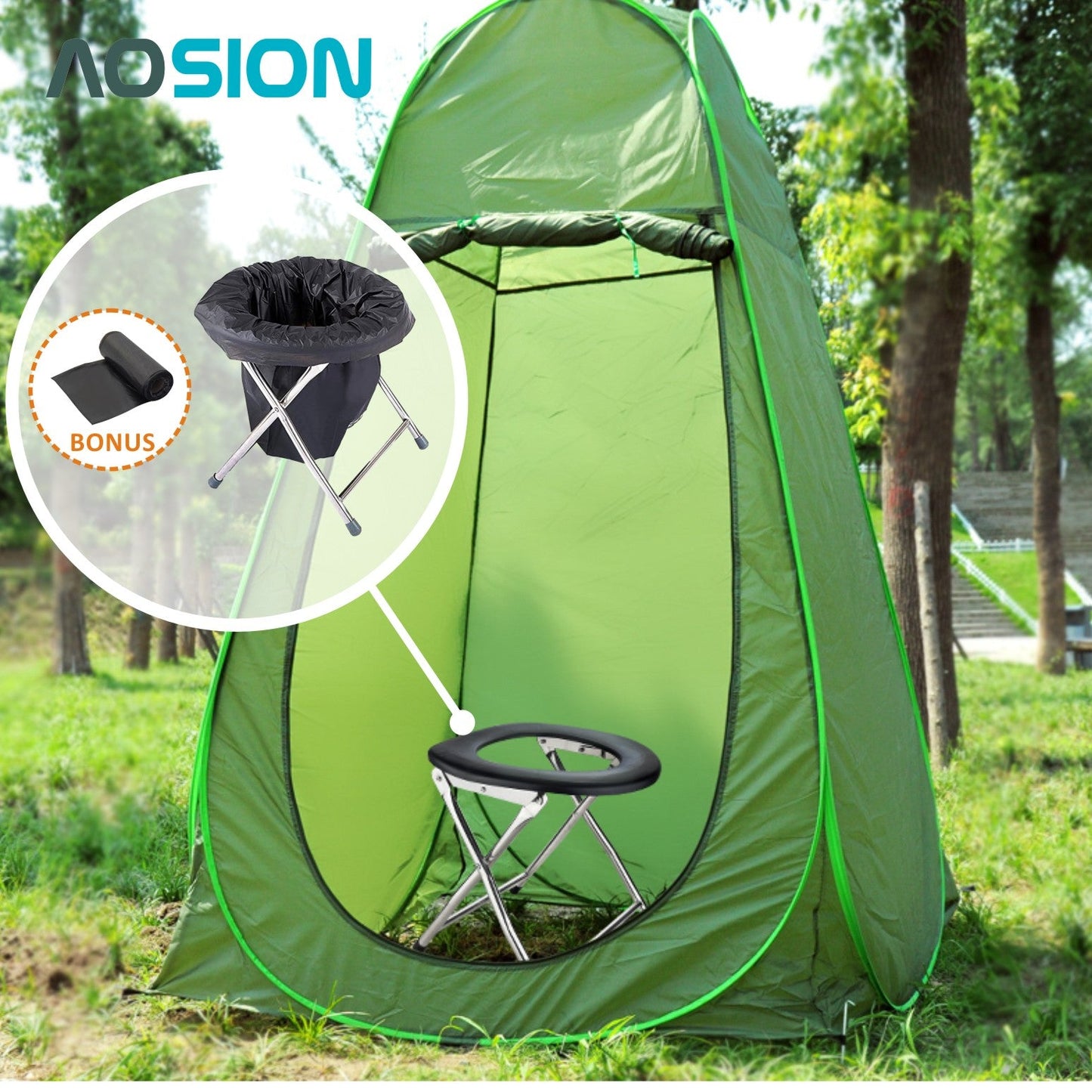AOSION Portable Toilet for Camping