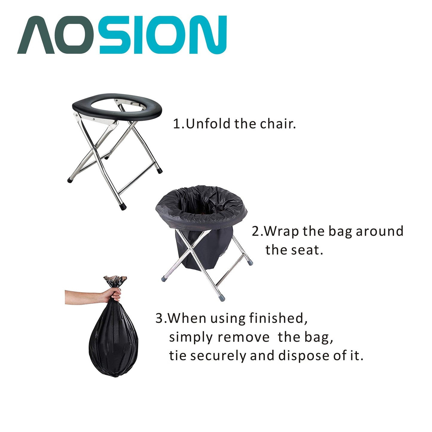 AOSION Portable Toilet for Camping