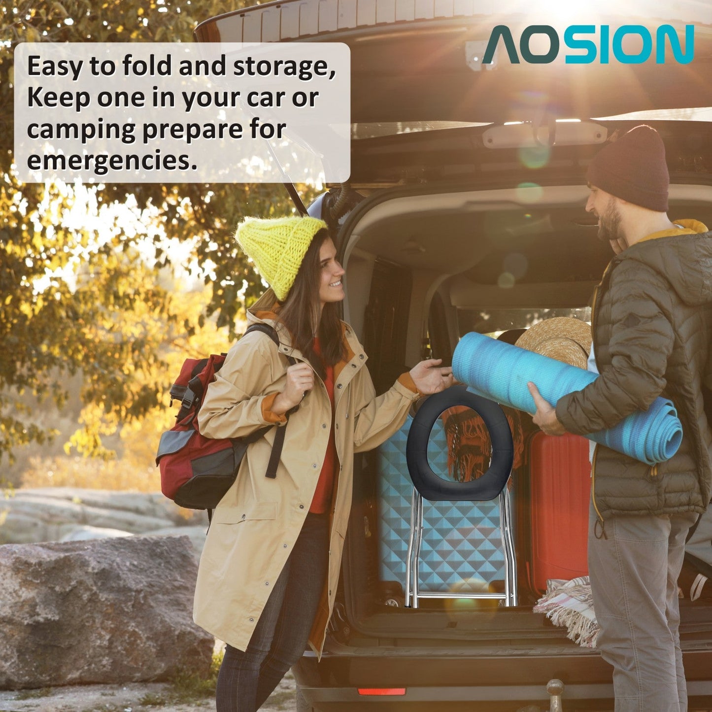 AOSION Portable Toilet for Camping