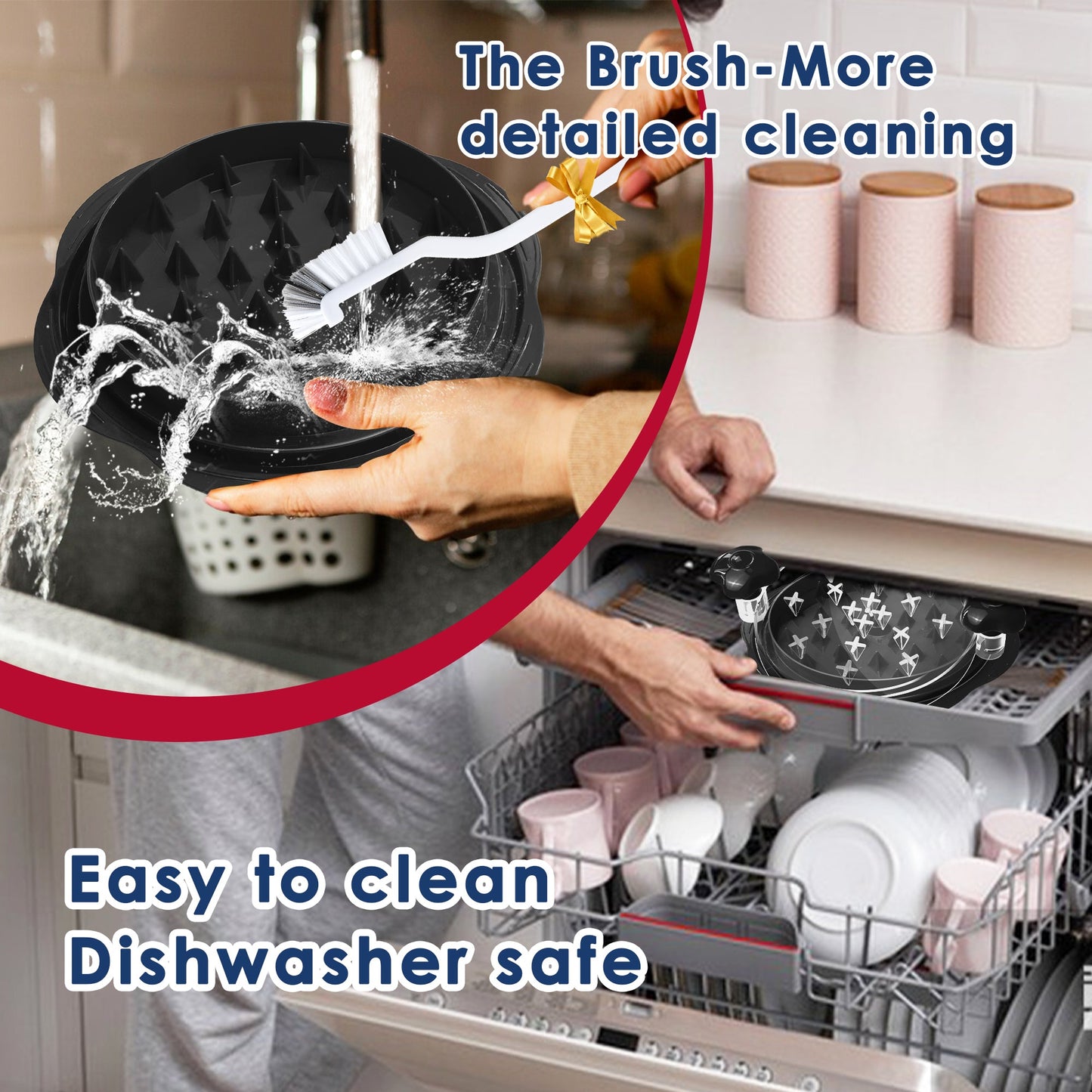 10.8'' Chicken Shredder Tool Twist Large, AOSION Meat Shredder, Chicken Shredder Visible, Desmenuzador De Pollo Ergonomic Handle, Includes Brush, Food Holder, DIY Sticker