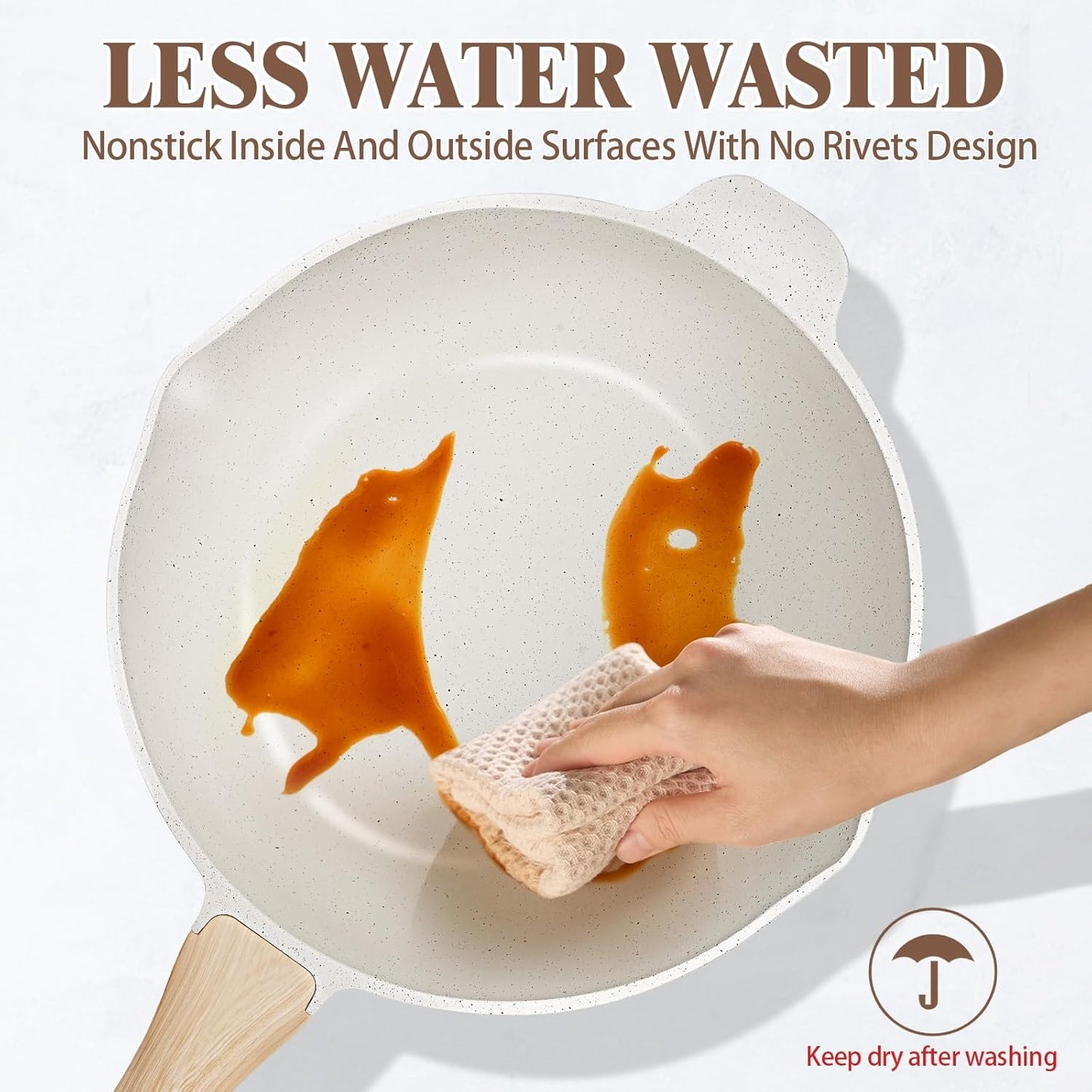 AOSION 11 Inch Nonstick Ceramic Deep Frying Pan Skille with Lid,5QT Sauté Pan for Cooking with Steam Rack,Healthy Large Skillet,Stay Cool Handle, Induction Compatible, PFOA & PFAS Free