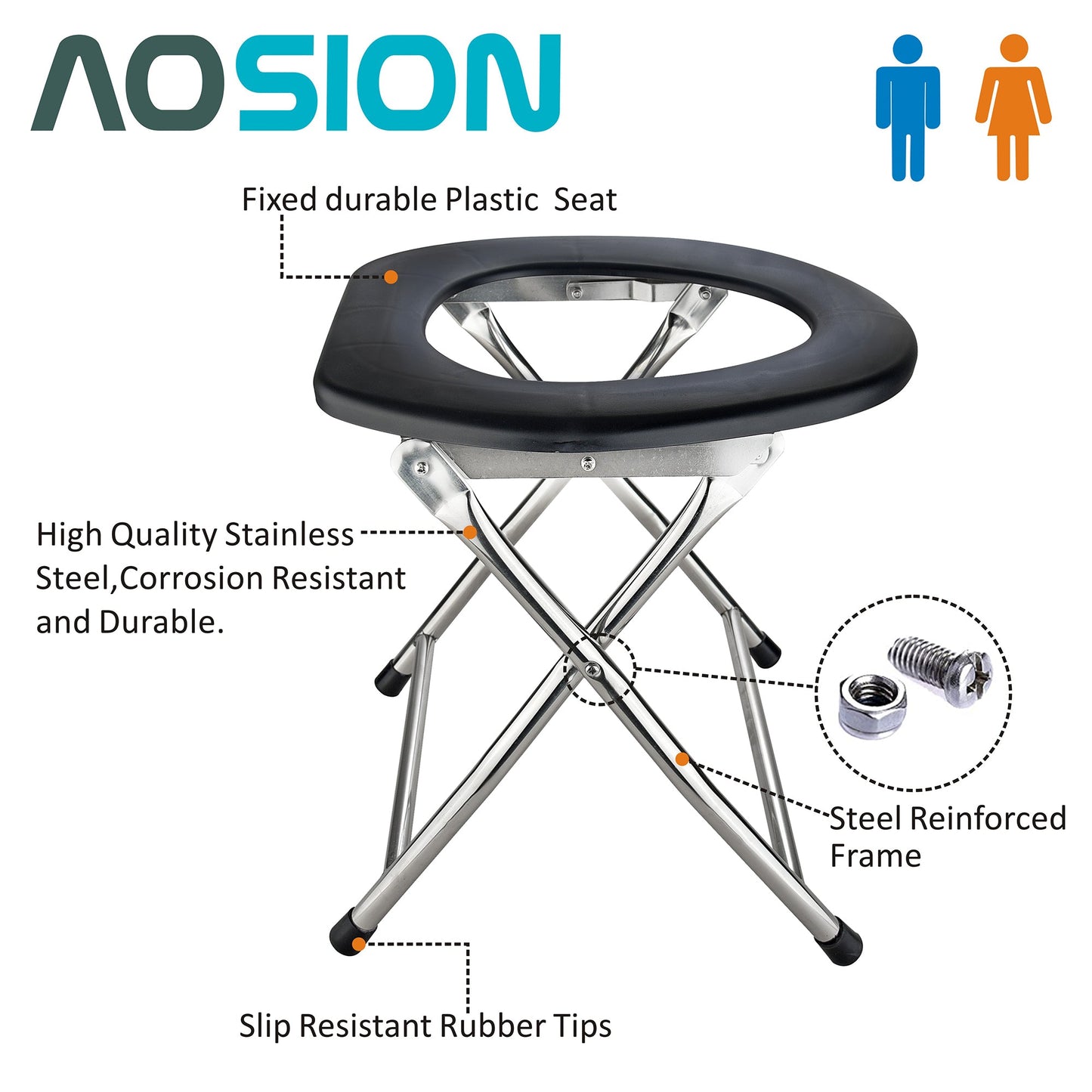 AOSION Portable Toilet for Camping
